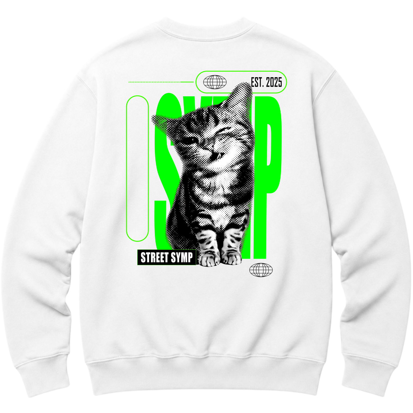 "Moletom Crewneck Cyber Cat - Street Symp" Blusão Moletom