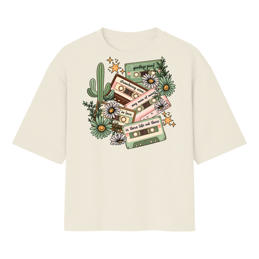 "Oversized Off-white Western Cowgirl Concert" Oversized Básica 30.1