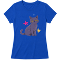 "Gata cinza" Blusa Baby Look