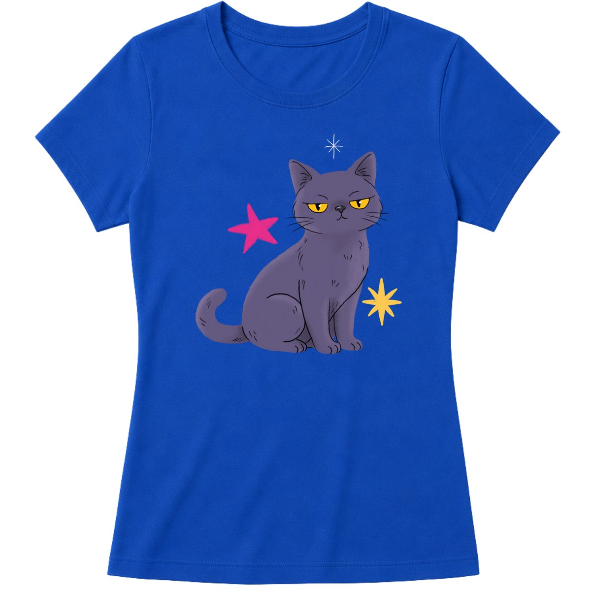"Gata cinza" Blusa Baby Look