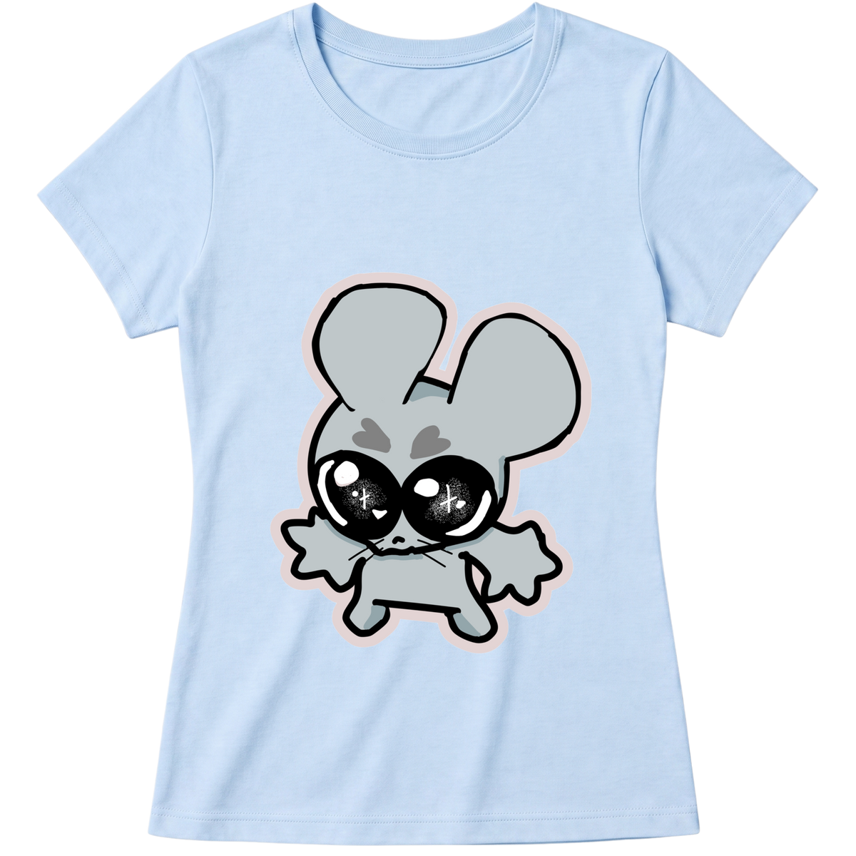 "Baby Look Classic Ratito – Camiseta Feminina Estampada Fofa" Blusa Baby Look
