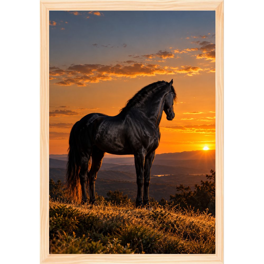 "Lendário Por do Sol" Quadro tradicional sem vidro acrílico