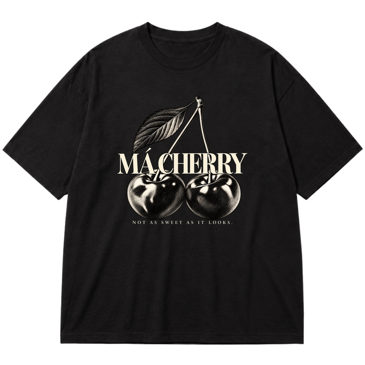 "DROP 001 ▪ MÁ CHERRY | BLACK" Oversized Premium 96% algodão 4% Elastano