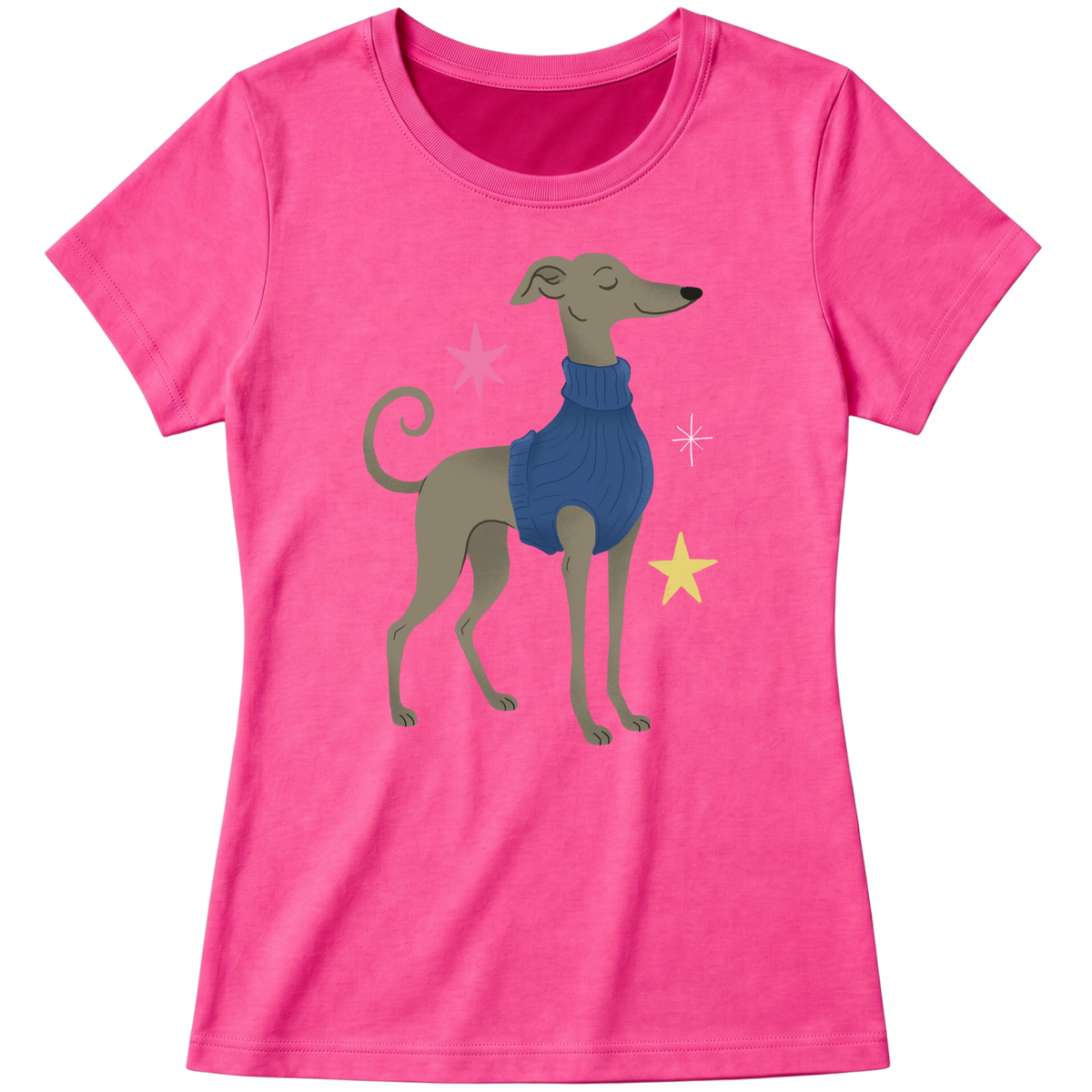 "Galgo italiano" Blusa Baby Look