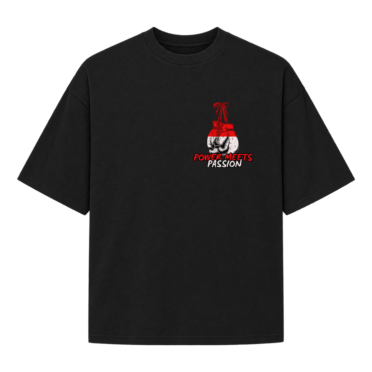 "Camiseta oversized estampa de boxe" Camiseta Oversized Suedine 220g