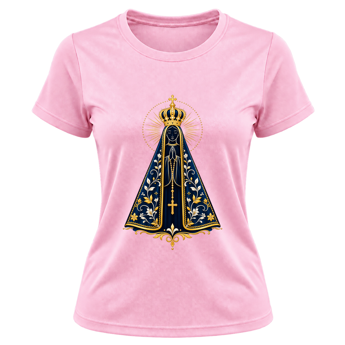 "Camiseta Dryfit Feminina Basic - Nossa Senhora Aparecida" Camiseta Dryfit Feminina Basic