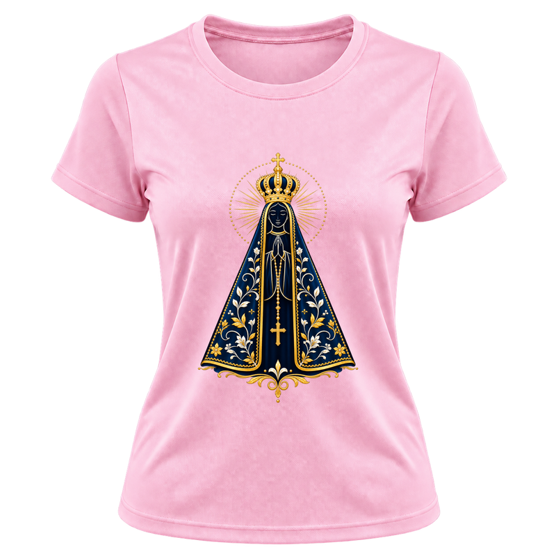 "Camiseta Dryfit Feminina Basic - Nossa Senhora Aparecida" Camiseta Dryfit Feminina Basic