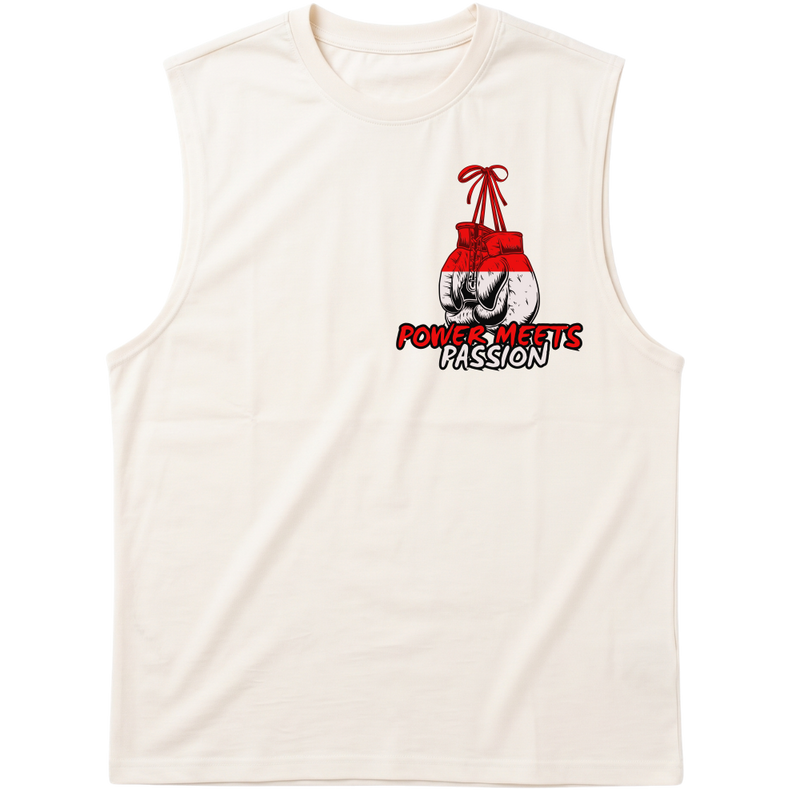 "Camiseta oversized estampa de boxe" Tank Top Machão Suedine