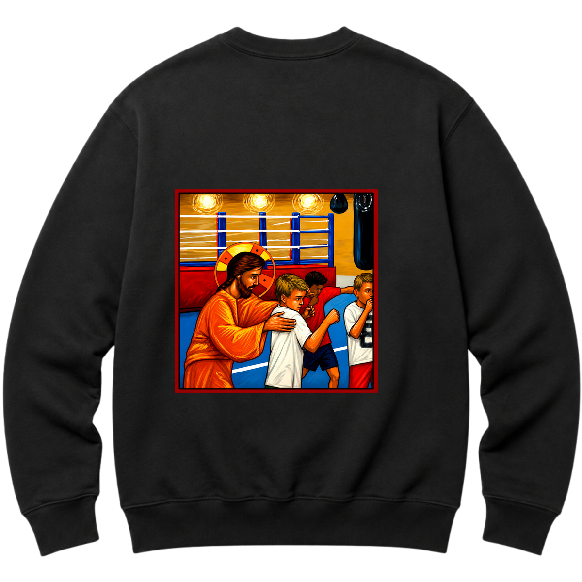 "Moletom Crew Essential Força Guiada pela Fé" Blusão Moletom