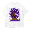 "Camiseta Oversized Cotton Maravilhosa Afro" Oversized Premium 96% algodão 4% Elastano