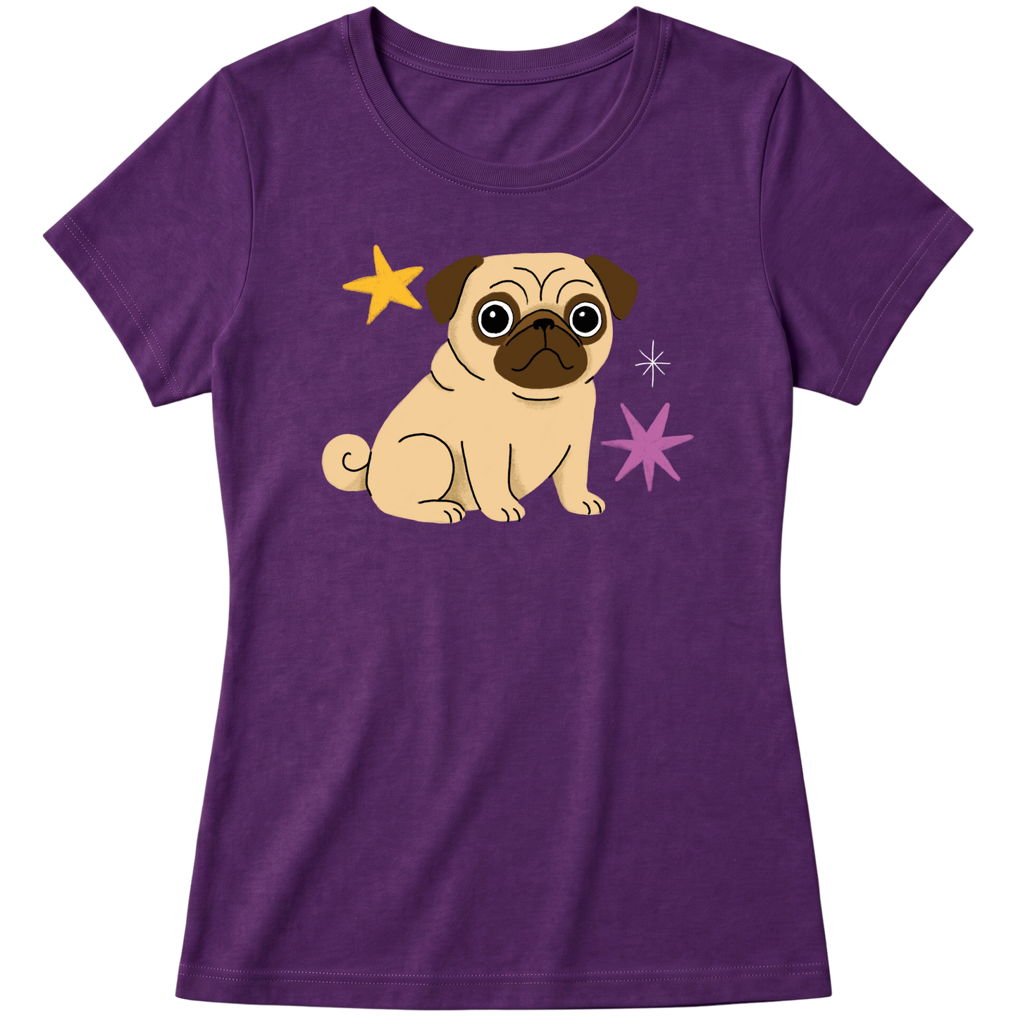 "Pug" Blusa Baby Look