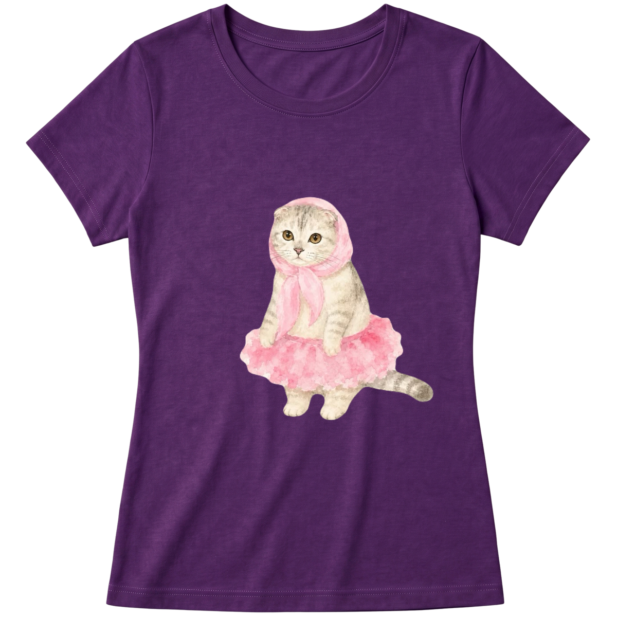 "Baby Look Pinky Kitty" Blusa Baby Look
