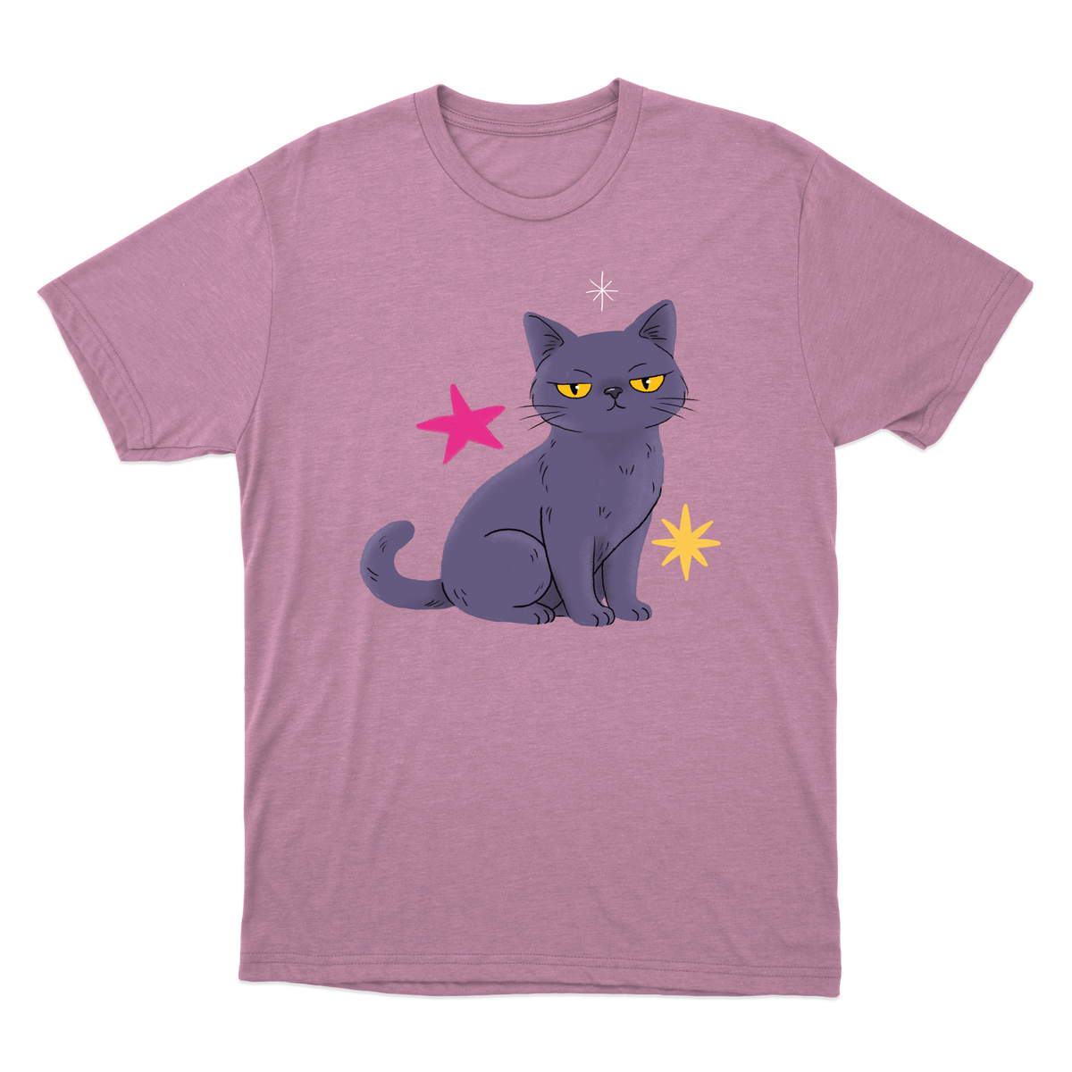 "Gata cinza" Camiseta Básica Unissex