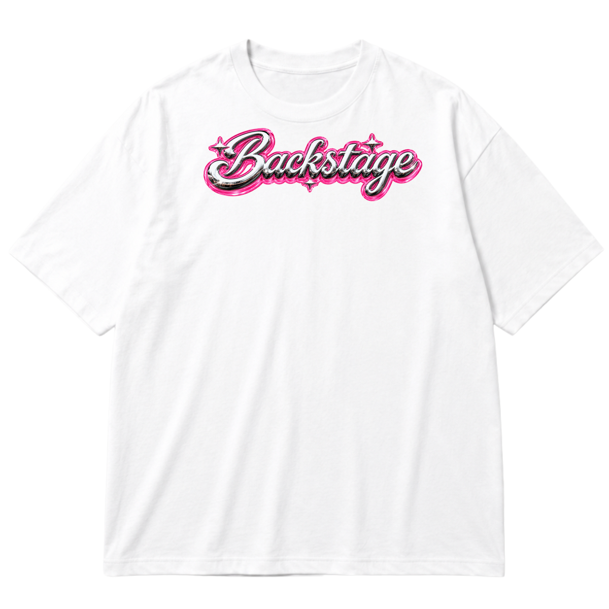 "Camiseta Oversized Backstage" Oversized Premium 96% algodão 4% Elastano