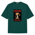 "Capivara Rock & Roll  DTG" Camiseta Oversized Suedine 220g