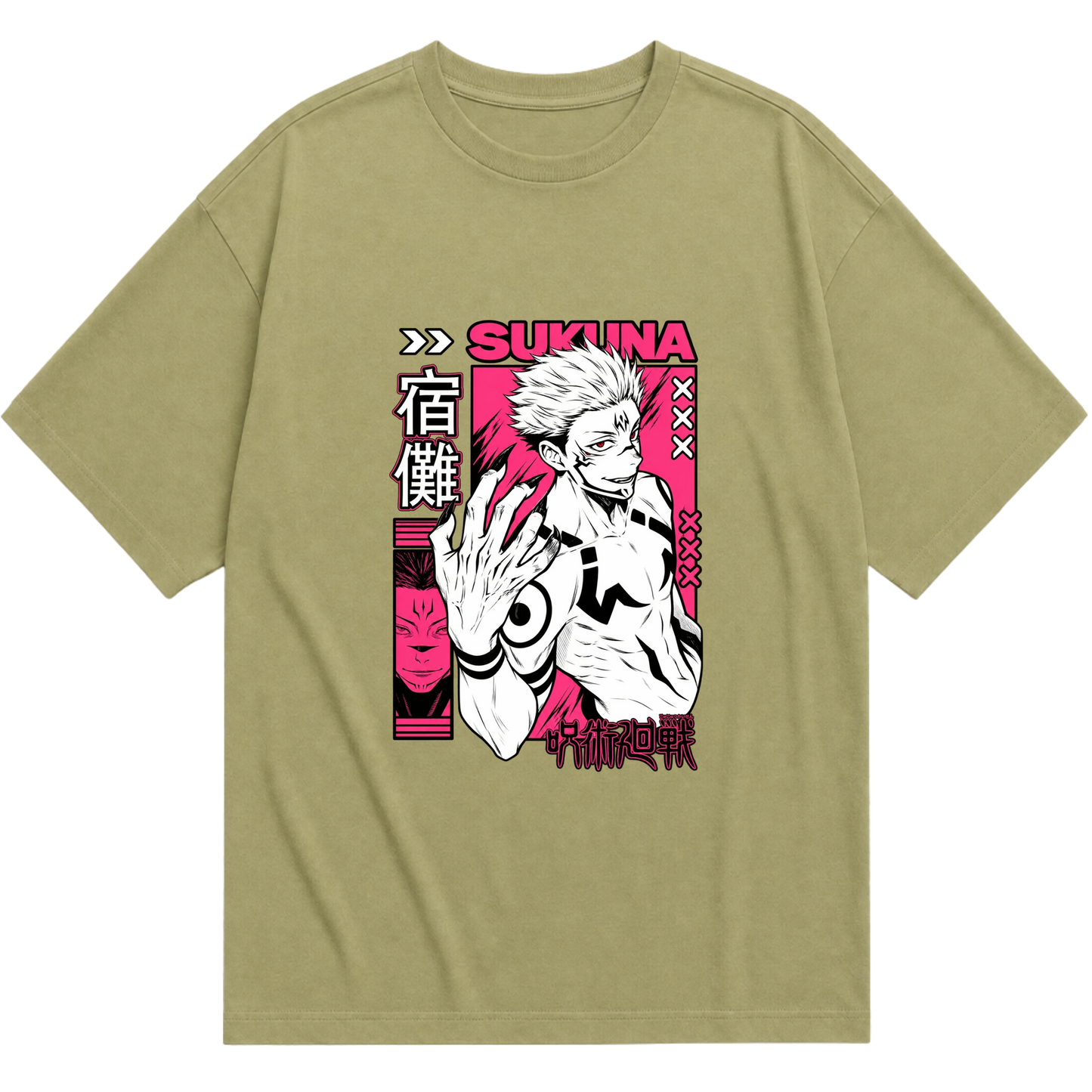 "Jujutsu Kaisen - Sukuna" Camiseta Oversized Básica