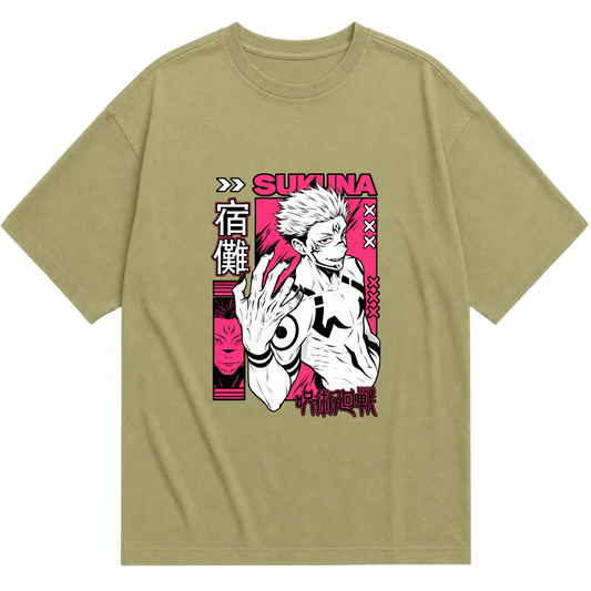 "Jujutsu Kaisen - Sukuna" Camiseta Oversized Básica