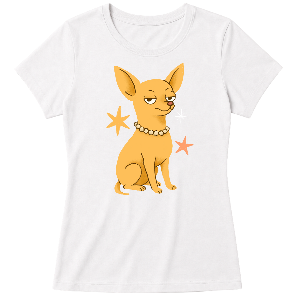 "Chihuahua de pelo curto" Blusa Baby Look