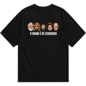 "O DIABO É DE ESQUERDA" Camiseta Oversized Básica