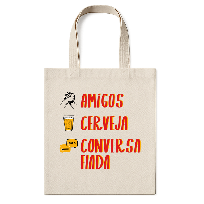 "Ecobag amigos, cerveja e conversa fiada" Ecobag
