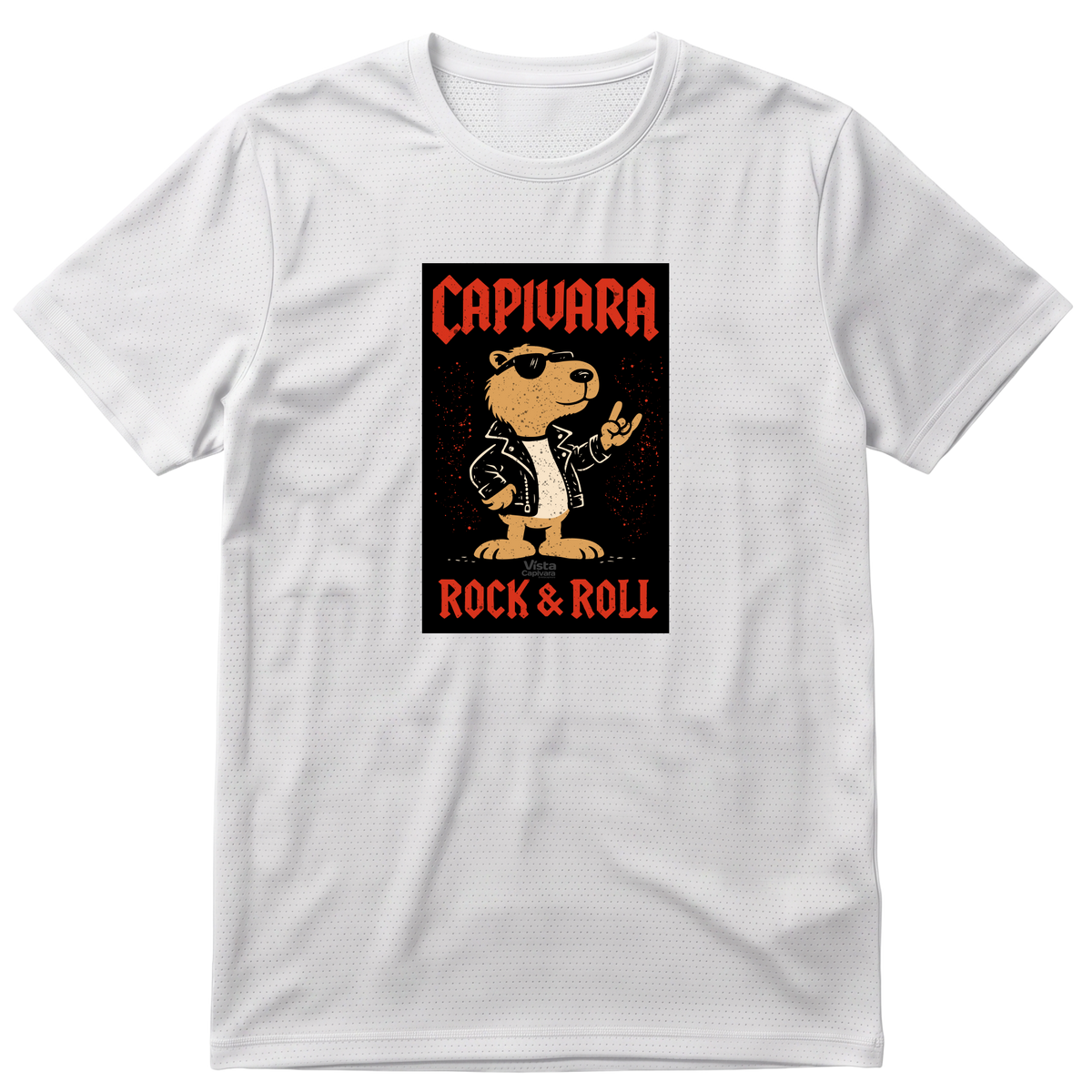 "Capivara Rock & Roll DTF" Camiseta Regular Poliamida UV