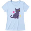 "Gata cinza" Blusa Baby Look
