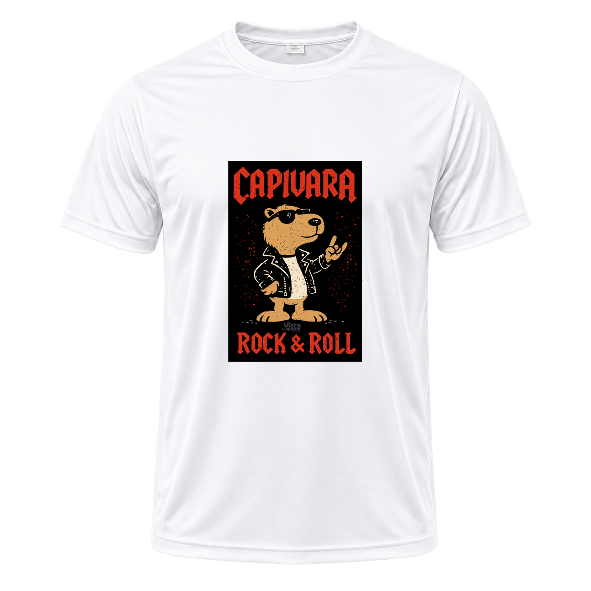 "Capivara Rock & Roll  DTG" Camiseta Dryfit Masculina Basic
