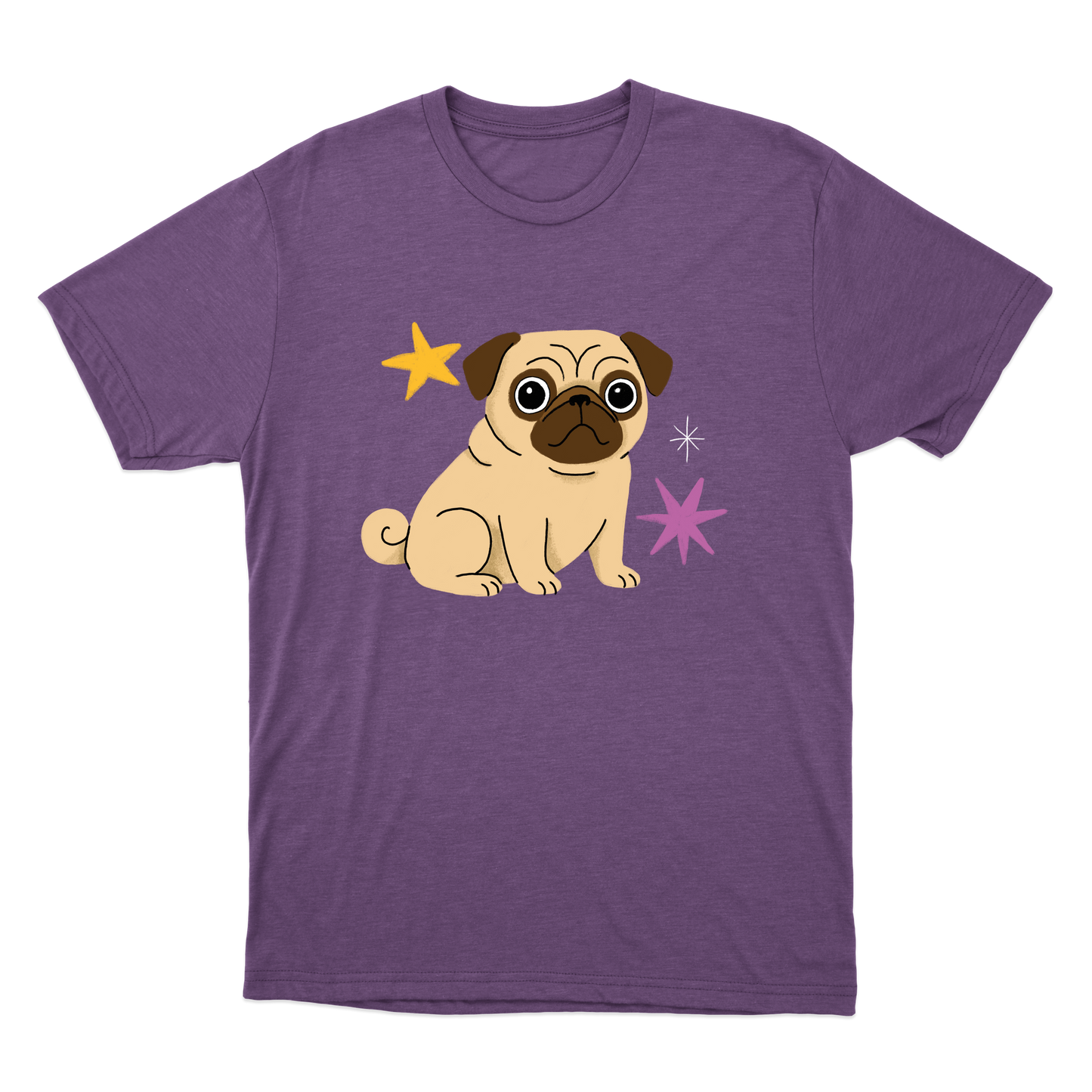 "Pug" Camiseta Básica Unissex