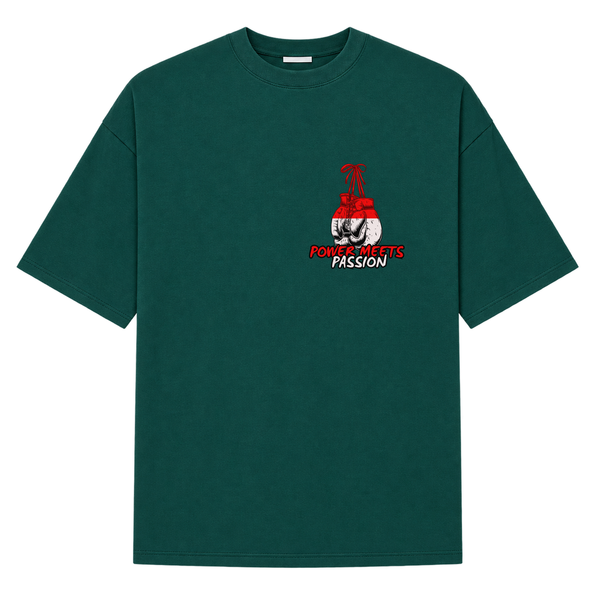 "Camiseta oversized estampa de boxe" Camiseta Oversized Suedine 220g