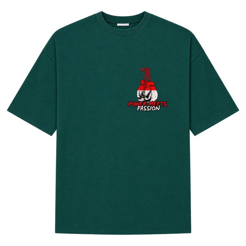 "Camiseta oversized estampa de boxe" Camiseta Oversized Suedine 220g