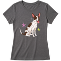 "Cão SRD flocos" Blusa Baby Look