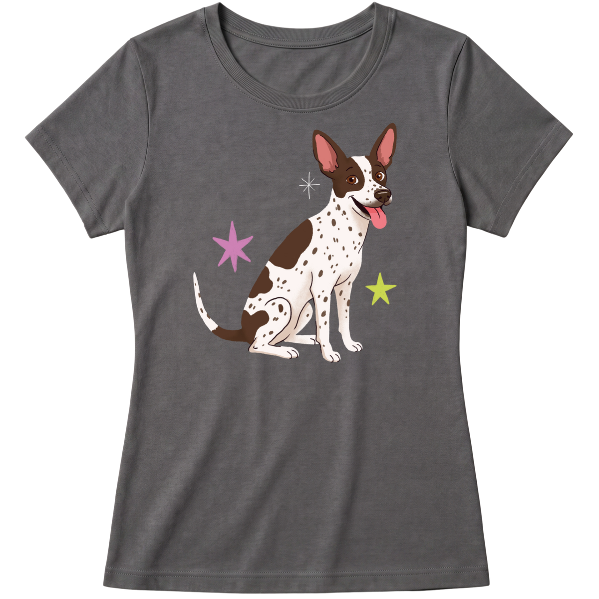 "Cão SRD flocos" Blusa Baby Look