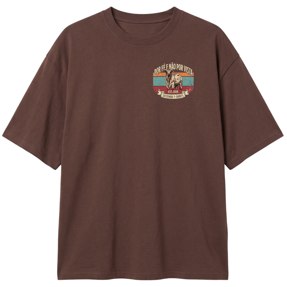 "Estampa/POR FÉ" Camiseta Oversized Classic