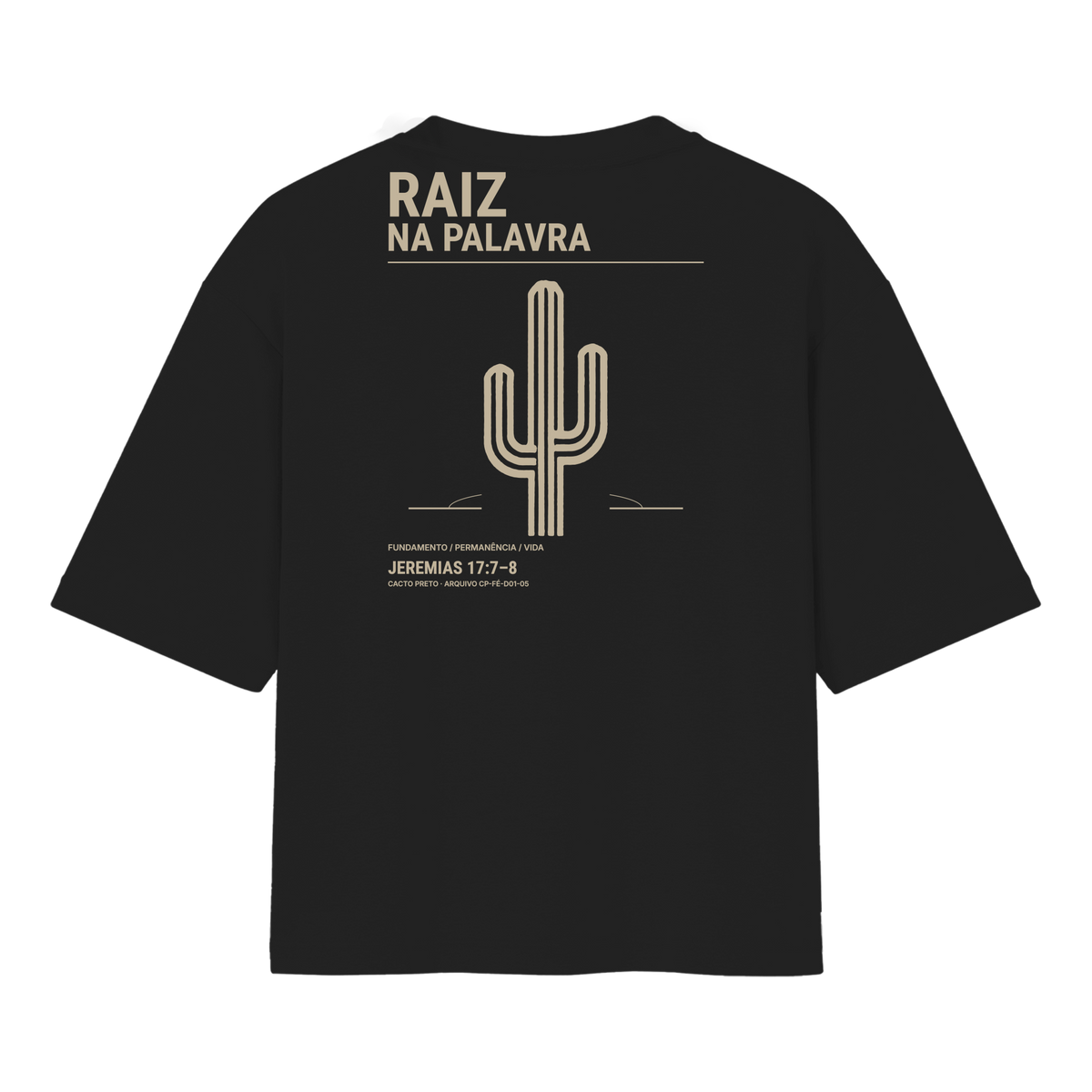 "Camiseta Oversized Raiz na Palavra" Oversized Básica 30.1