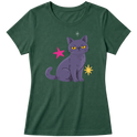 "Gata cinza" Blusa Baby Look