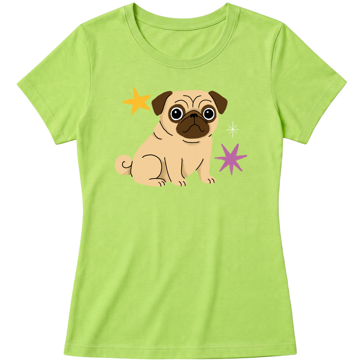 "Pug" Blusa Baby Look