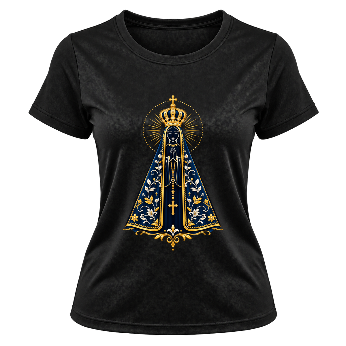 "Camiseta Dryfit Feminina Basic - Nossa Senhora Aparecida" Camiseta Dryfit Feminina Basic
