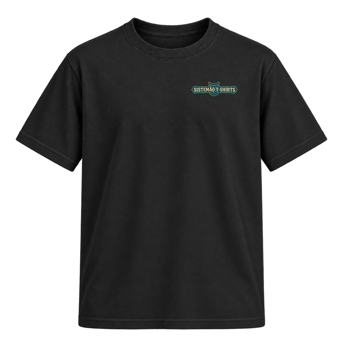 "Estampa/AMÉM" Camiseta Regular Suedine
