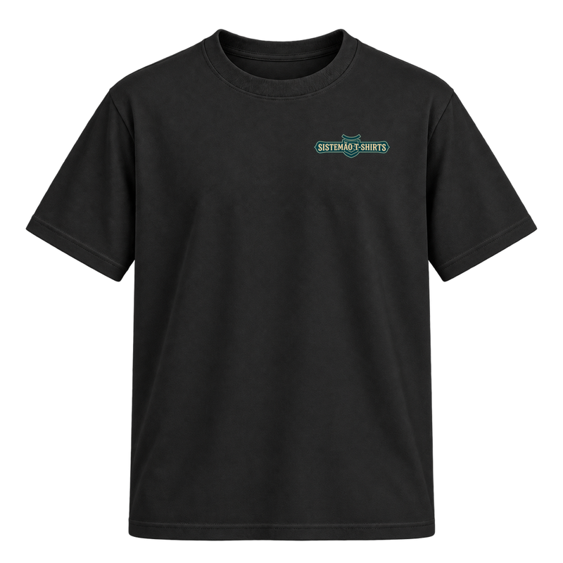 "Estampa/AMÉM" Camiseta Regular Suedine
