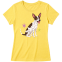 "Cão SRD flocos" Blusa Baby Look