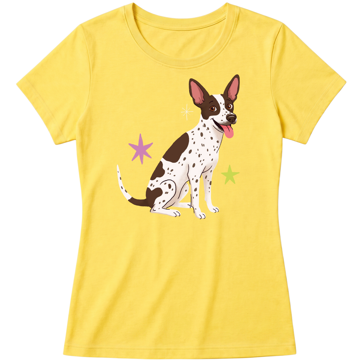 "Cão SRD flocos" Blusa Baby Look