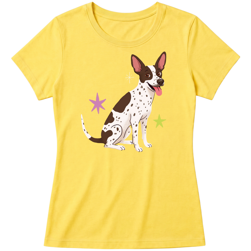 "Cão SRD flocos" Blusa Baby Look