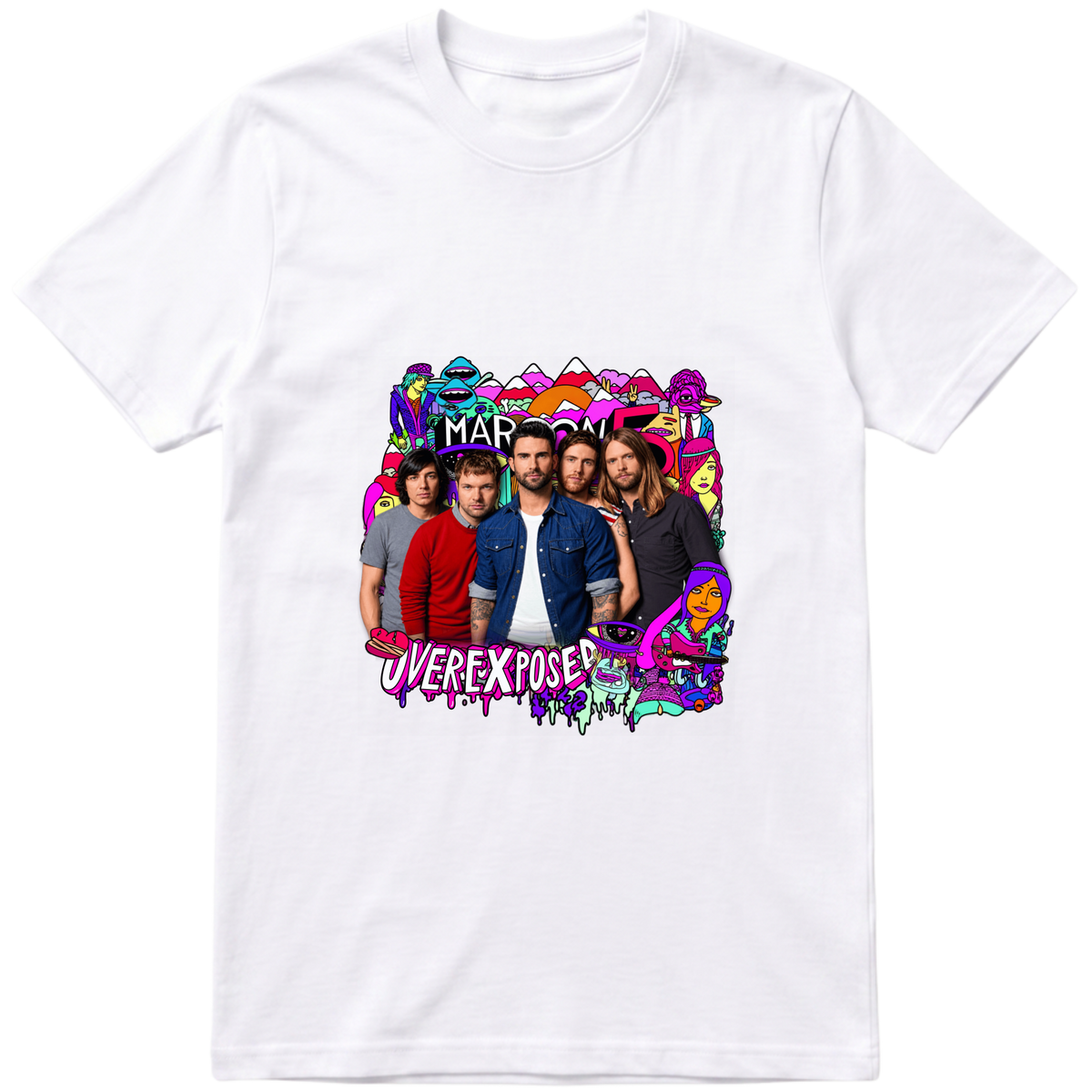 "Maroon 5 — Overexposed" Camiseta Básica Unissex