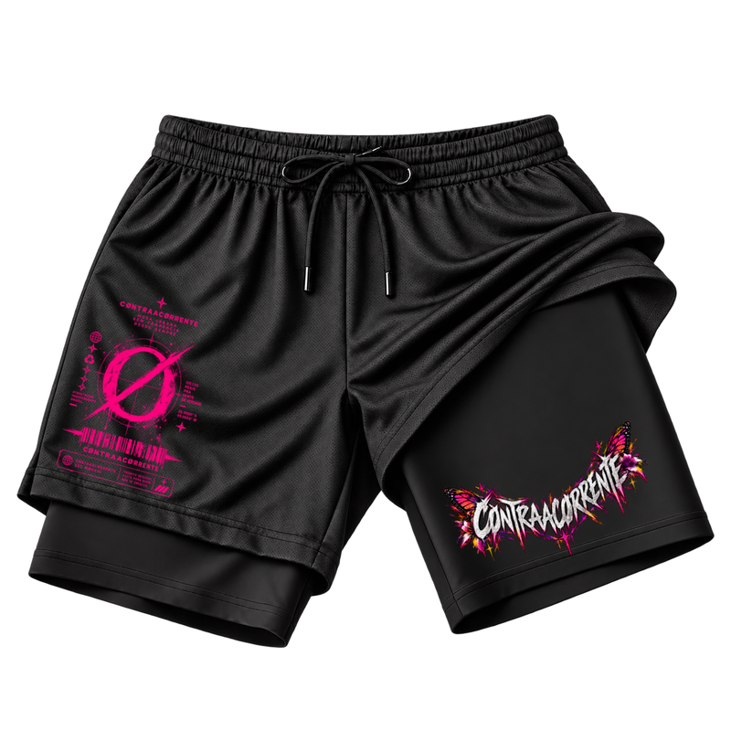 "Short Dryfit Basic 2 em 1 #040 - CØNTRAACØRRENTE" Short 2 em 1