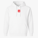 Moletom com estampa frontal de retângulo contendo texto estilizado e estampa traseira de coração anatômico detalhado acompanhado de frase inspiradora e referência.