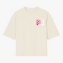 Camiseta com estampa frontal de números grandes e texto "Salmo 91:4" e estampa traseira semelhante, destacando os números e a mesma frase.