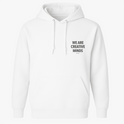 Moletom com estampa frontal de texto "WE ARE CREATIVE MINDS" em fonte impactante, destacando-se no peito, complementada por inscrição discreta abaixo.