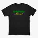 Camiseta com estampa frontal de texto "ENDIRETA" em letras grandes, "Brasil" estilizado abaixo, seguido por "BRL 2026" em menores dimensões.