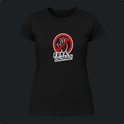 Camiseta com estampa frontal de uma mão dentro de um símbolo de proibição, acompanhada da frase "Fora ladrão!" em letras estilizadas.