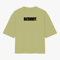 Camiseta com estampa frontal de "REMNNT" e estampa traseira de "Faith" acompanhada da frase "The just shall live by faith Hab 2:4".